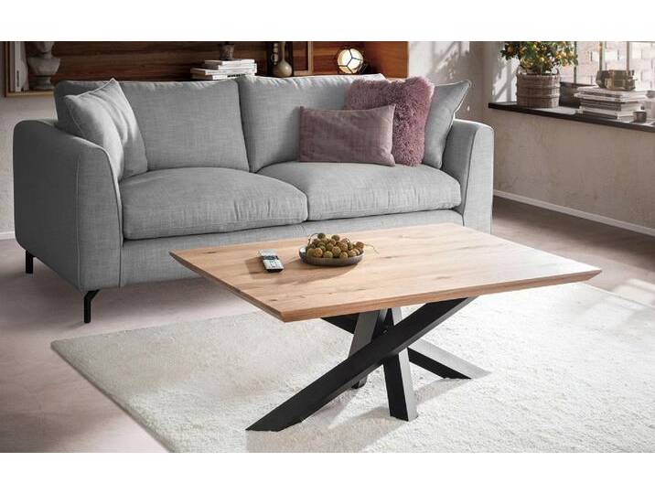Couchtisch 110x75cm 'Robin VI' Wildeiche & Metall schwarz von main-möbel