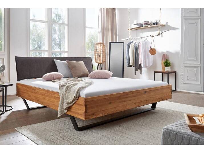 Doppelbett 'Amelie' 180x200cm Wildeiche massiv von main-möbel