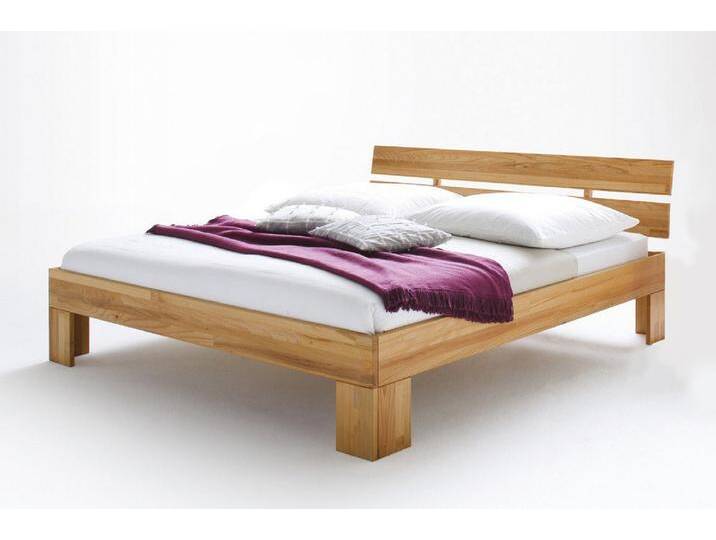 Doppelbett 'Bozen' 200x200cm Kernbuche Sitzhöhe 45cm von main-möbel
