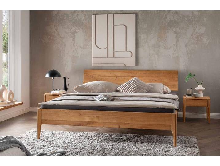Doppelbett 'Josy' 180x200cm Wildeiche geölt von main-möbel