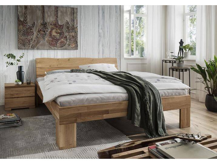 Doppelbett Kopfteil Baumkante 'Astoria I' 180x200cm Wildeiche geölt von main-möbel