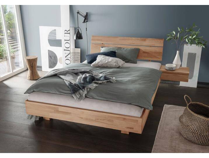 Doppelbett 'Laura' 180x200cm Kernbuche geölt von main-möbel