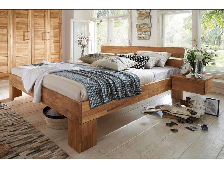 Doppelbett 'Meran' 200x200cm Wildeiche geölt Sitzhöhe 45cm Doppelbett 'Meran' 200x200cm Wildeiche geölt Sitzhöhe 45cm von main-möbel