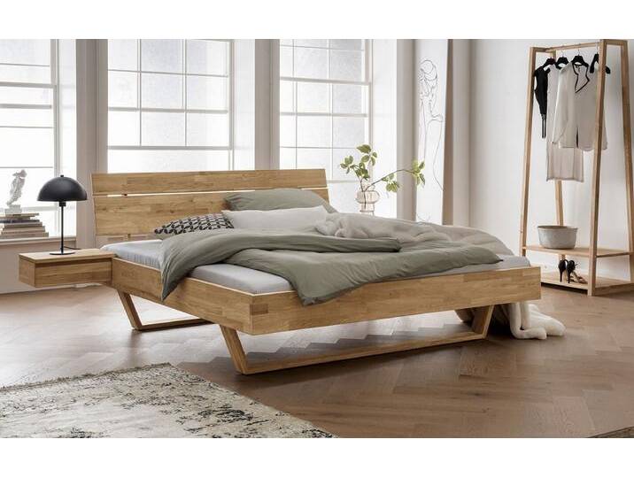 Doppelbett 'Mona VII' 160x200cm Wildeiche geölt von main-möbel
