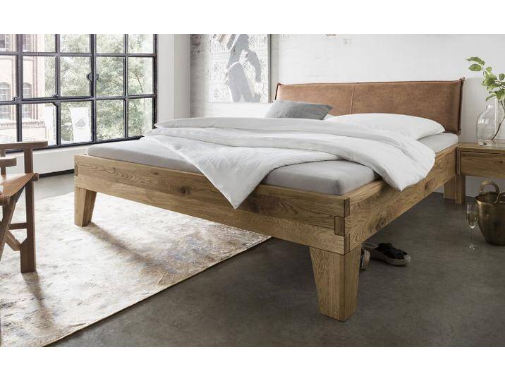 Doppelbett 'Navarra I' 160x200cm Wildeiche geölt Doppelbett 'Navarra I' 160x200cm Wildeiche geölt von main-möbel