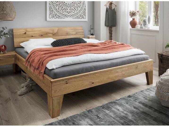 Doppelbett 'Redwood II' 160x200cm Wildeiche geölt von main-möbel