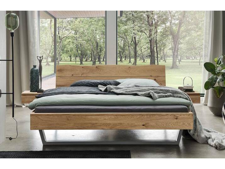 Doppelbett 'Redwood III' 160x200cm Wildeiche geölt von main-möbel