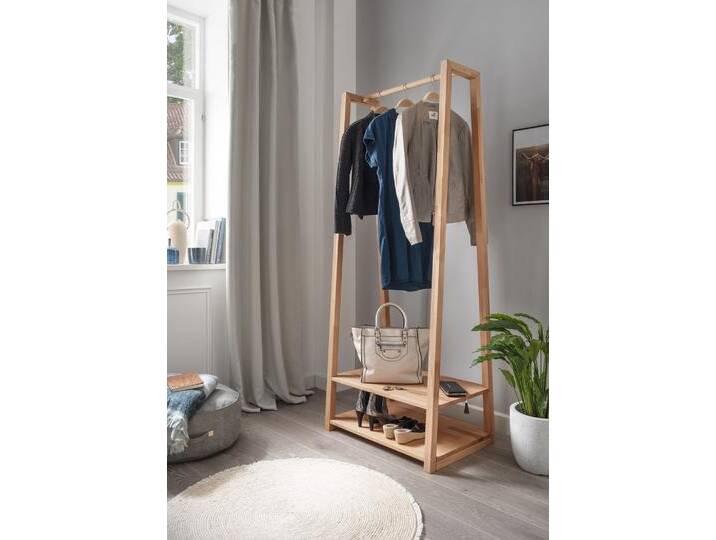 Garderobe 85x190cm 'Graz' Kernbuche geölt von main-möbel
