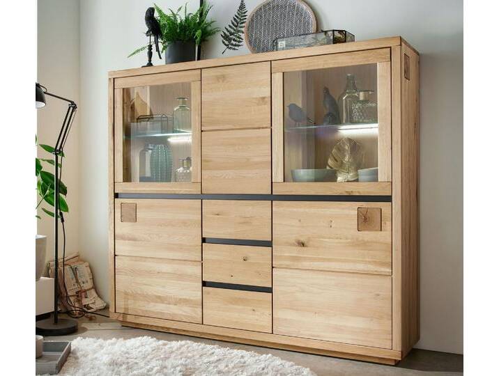 Highboard 166x148cm 'Bergamo' Wildeiche geölt WZ-0159 von main-möbel