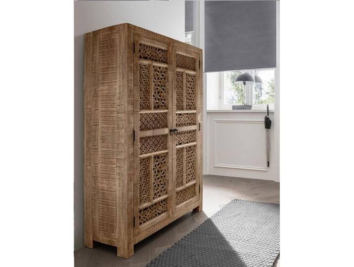 Highboard 80x135cm 'Shania' Mangoholz massiv von main-möbel