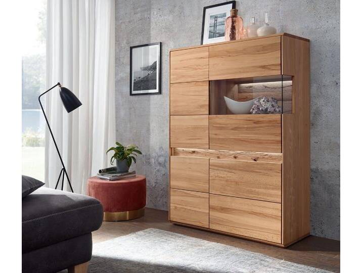 Highboard rechts 103x152cm 'Berlin' Kernbuche geölt von main-möbel
