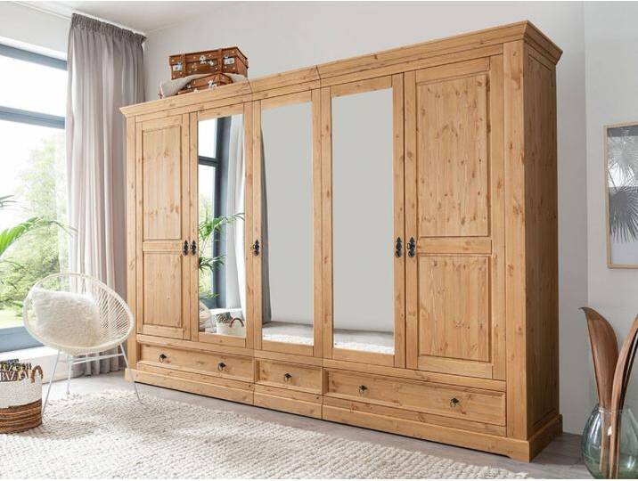 Kleiderschrank 5-trg. 'Anne' Kiefer eichefarbig SZ-0079 von main-möbel