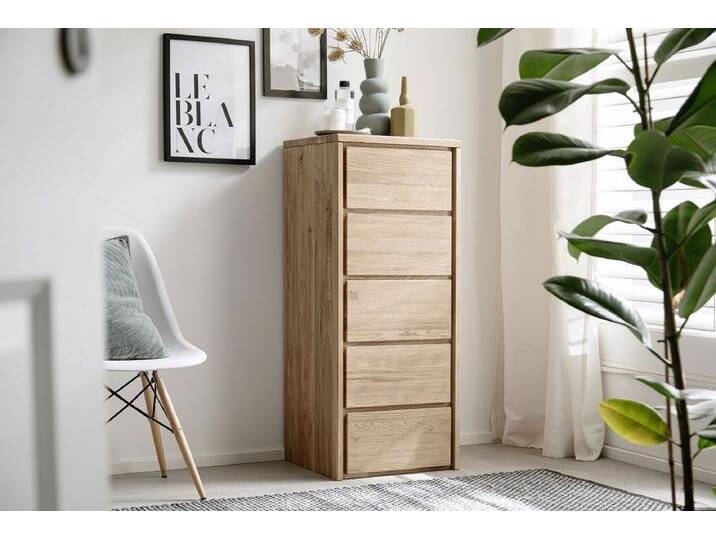 Kommode 47x113cm 'Bedford' Eiche geölt mit Sockel oder Füße von main-möbel