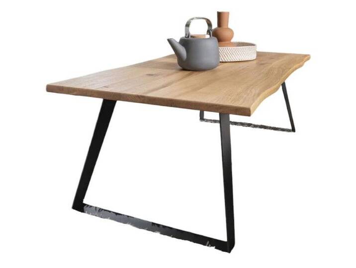 Main Möbel Couchtisch Couchtisch 110x60cm 'Lissabon' Wildeiche Stahl schwarz von main-möbel