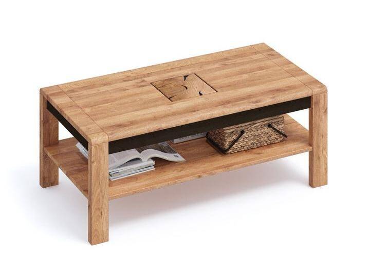 Main Möbel Couchtisch Couchtisch 118x60cm Zarah Wildeiche geölt, beige schwarz Main Möbel Couchtisch Couchtisch 118x60cm Zarah Wildeiche geölt, beige schwarz von main-möbel