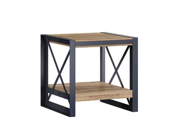 Main Möbel Couchtisch Couchtisch 70x70cm 'Montreux' Akazie & Metall schwarz von main-möbel