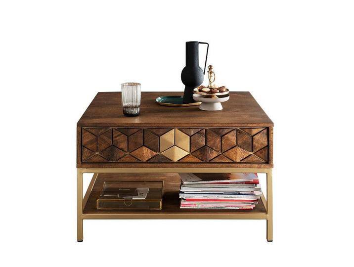 Main Möbel Couchtisch Couchtisch 74x74cm Assuan Mango & Metall goldfarbig, braun Main Möbel Couchtisch Couchtisch 74x74cm Assuan Mango & Metall goldfarbig, braun von main-möbel
