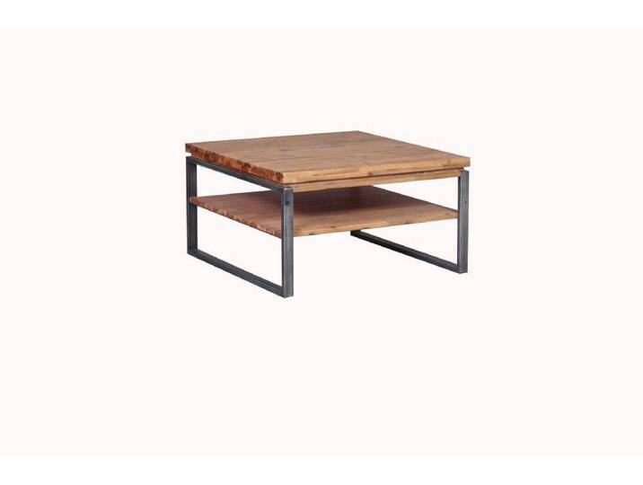 Main Möbel Couchtisch Couchtisch 80x80cm Genua Akazie gebürstet, beige grau von main-möbel