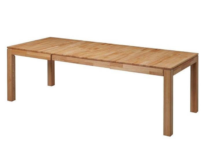 Main Möbel Esstisch Ausziehtisch 140(220)x90cm Dirk Kernbuche massiv geölt, beige von main-möbel