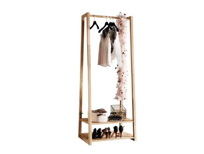 Main Möbel Garderoben-Set Garderobe 85x190cm 'Graz' Wildeiche geölt von main-möbel