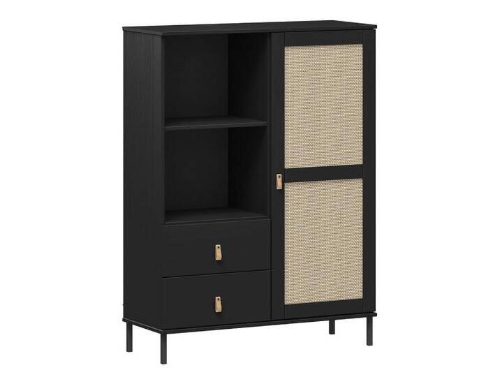 Main Möbel Highboard Highboard 100x136cm 'Seattle' Kiefer massiv schwarz Main Möbel Highboard Highboard 100x136cm 'Seattle' Kiefer massiv schwarz von main-möbel