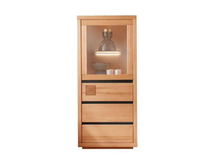 Main Möbel Highboard Highboard 65x148cm Bergamo Kernbuche geölt WZ-0159, beige schwarz Main Möbel Highboard Highboard 65x148cm Bergamo Kernbuche geölt WZ-0159, beige schwarz von main-möbel
