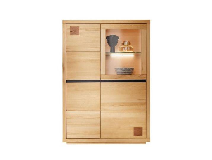Main Möbel Highboard Highboard Kommode 103x148cm Kernbuche geölt Bergamo, beige schwarz Main Möbel Highboard Highboard Kommode 103x148cm Kernbuche geölt Bergamo, beige schwarz von main-möbel
