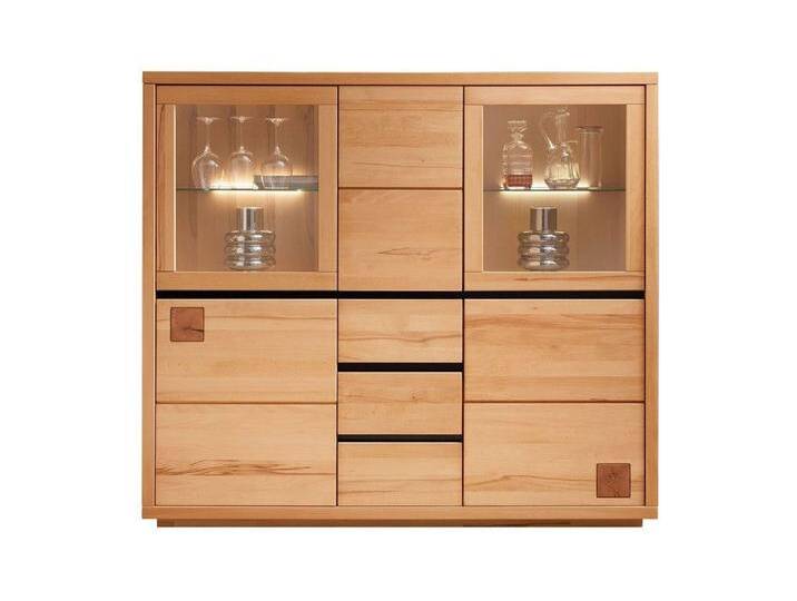 Main Möbel Highboard Highboard Kommode 166x148cm Kernbuche geölt Bergamo von main-möbel