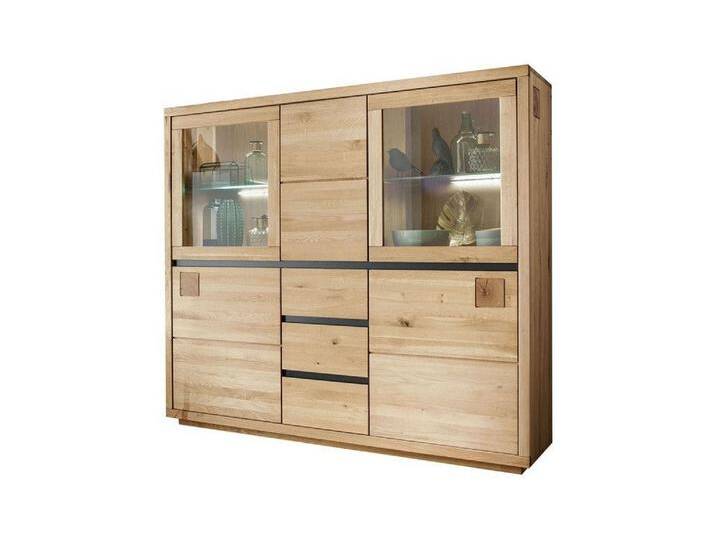 Main Möbel Highboard Highboard Schrank 166x148cm Wildeiche geölt Bergamo von main-möbel