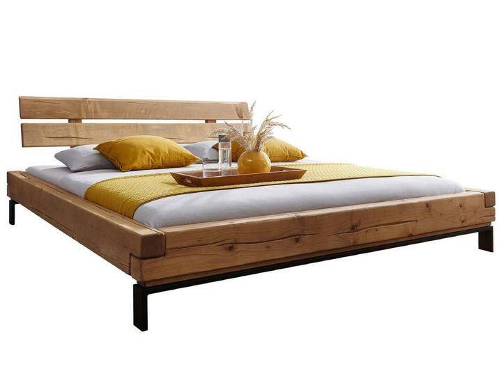 Main Möbel Massivholzbett Balkenbett 'Nadine' 140x200cm Fichte massiv gebeizt BE-0571, beige Main Möbel Massivholzbett Balkenbett 'Nadine' 140x200cm Fichte massiv gebeizt BE-0571, beige von main-möbel