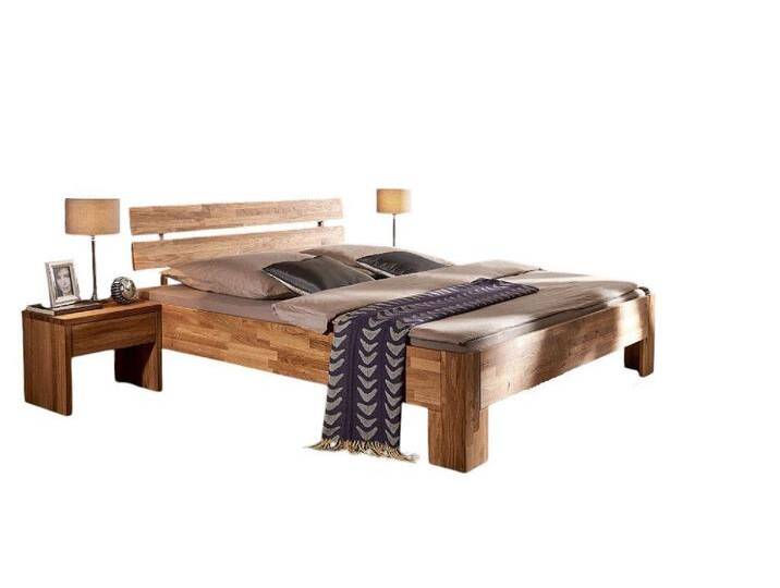 Main Möbel Massivholzbett Doppelbett 'Ella' 160x200cm Wildeiche geölt, beige Main Möbel Massivholzbett Doppelbett 'Ella' 160x200cm Wildeiche geölt, beige von main-möbel