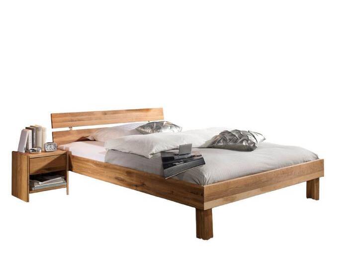 Main Möbel Massivholzbett Doppelbett 'Lewis' 200x200cm Wildeiche geölt, beige Main Möbel Massivholzbett Doppelbett 'Lewis' 200x200cm Wildeiche geölt, beige von main-möbel