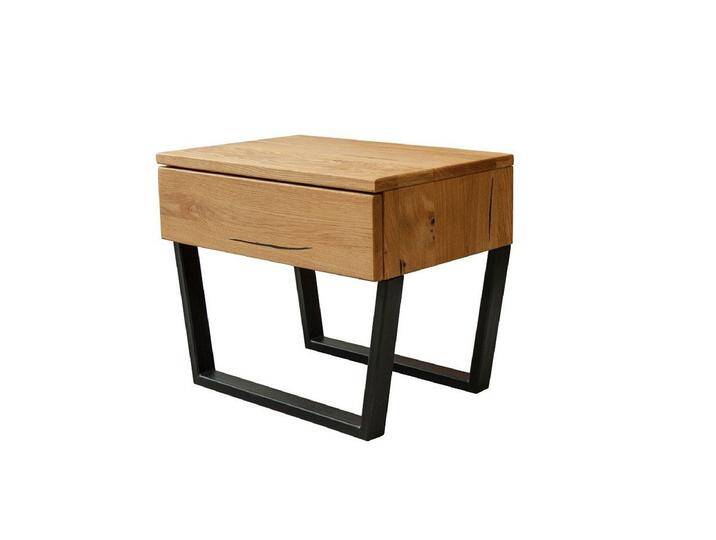 Main Möbel Nachttisch Nachttisch 50x41cm 'Mia' Wildeiche geölt & schräge Füße von main-möbel