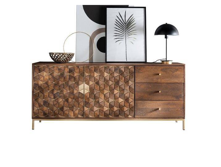 Main Möbel Sideboard 180x77cm Assuan ' Mango & Metall goldfarbig, braun Main Möbel Sideboard 180x77cm Assuan ' Mango & Metall goldfarbig, braun von main-möbel