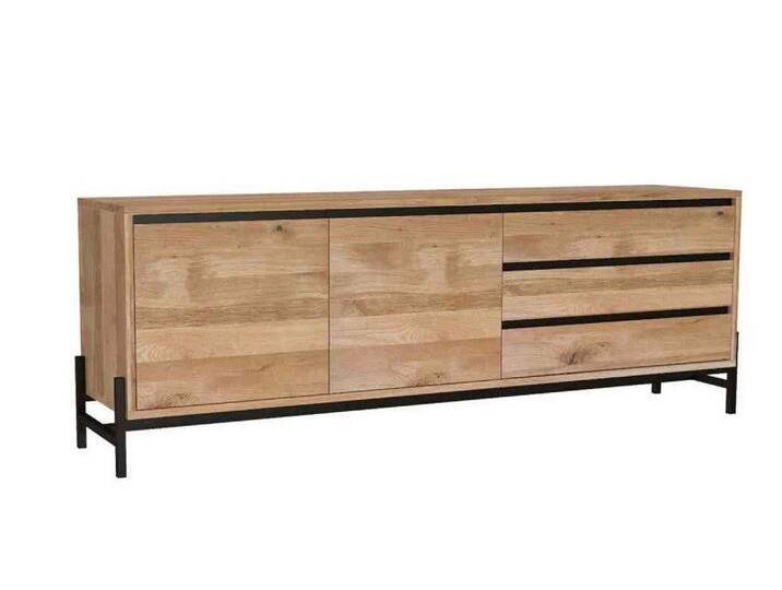 Main Möbel Sideboard Sideboard 189x67cm 'Veneza' Eiche & Metall schwarz, beige schwarz Main Möbel Sideboard Sideboard 189x67cm 'Veneza' Eiche & Metall schwarz, beige schwarz von main-möbel