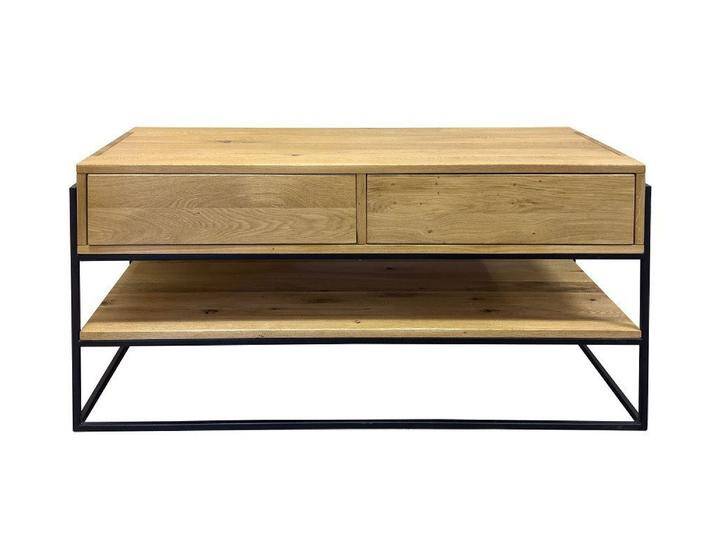 Main Möbel Lowboard Lowboard 123x60cm 'Catania' Wildeiche & Metall schwarz, beige schwarz von main-möbel