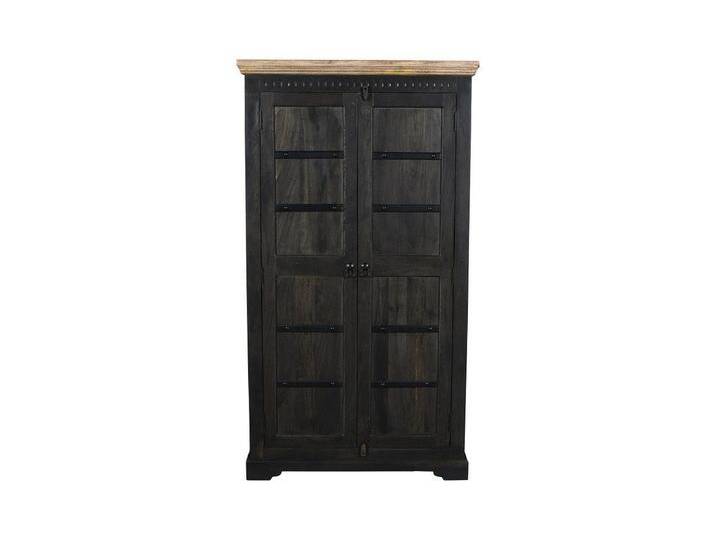 Main Möbel Vitrine Schrank 98x176cm 'Mumbai' Mango natur & schwarz von main-möbel