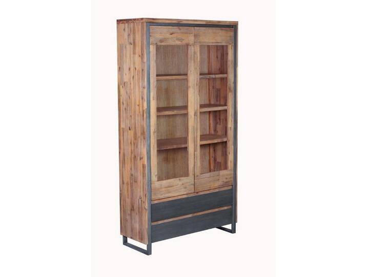 Main Möbel Vitrine Vitrine 'Genua' Akazie gebürstet von main-möbel