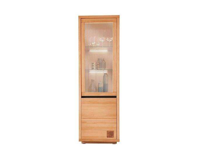 Main Möbel Vitrine Vitrine Schrank 65x205cm Kernbuche geölt Bergamo, beige schwarz Main Möbel Vitrine Vitrine Schrank 65x205cm Kernbuche geölt Bergamo, beige schwarz von main-möbel