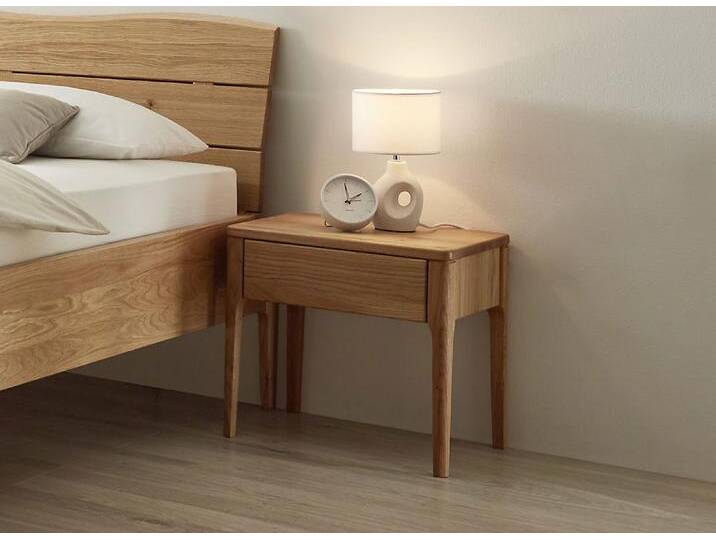 Nachtkommode Metallfrei 'Natura Oak I' 45x43cm Wildeiche massiv Nachtkommode Metallfrei 'Natura Oak I' 45x43cm Wildeiche massiv von main-möbel