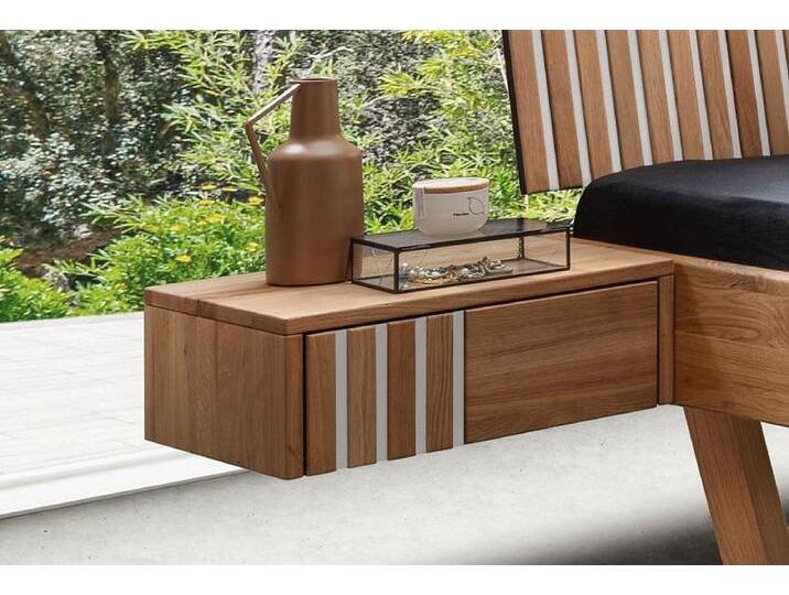 Nachtkonsole links Wildeiche massiv 'Dallas' geölt & weiß Nachtkonsole links Wildeiche massiv 'Dallas' geölt & weiß von main-möbel