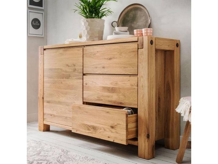 Sideboard 140x90cm 'Palermo' Eiche massiv geölt von main-möbel