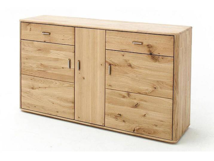 Sideboard 156x90cm 'Borneo' Eiche massiv Bianco geölt von main-möbel