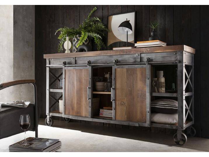 Sideboard 185x97cm 'Slider' recyceltes Altholz & Eisen vintage Sideboard 185x97cm 'Slider' recyceltes Altholz & Eisen vintage von main-möbel