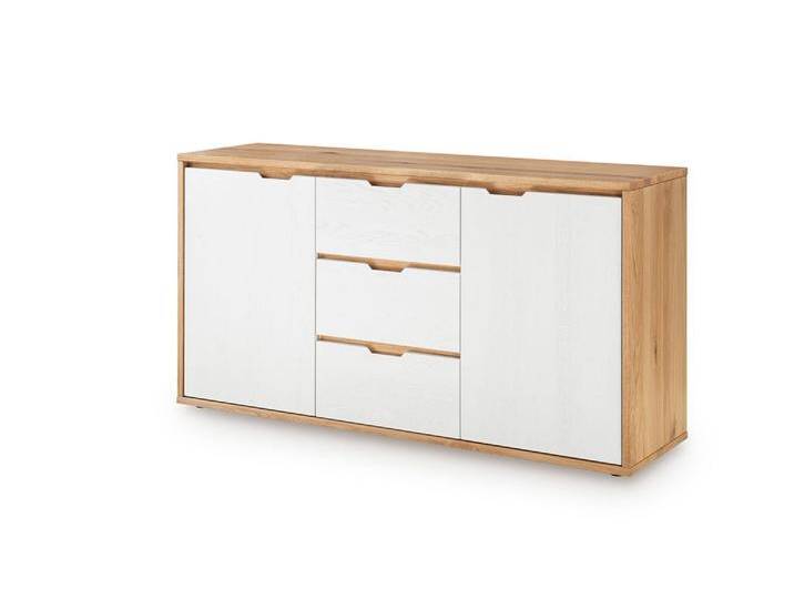 Sideboard Front weiß oder grau 155cm 'Alabama' Wildeiche massiv Sideboard Front weiß oder grau 155cm 'Alabama' Wildeiche massiv von main-möbel