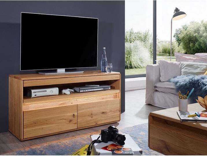 TV Board 123x63cm 'Berlin' Wildeiche geölt WZ-0303 von main-möbel