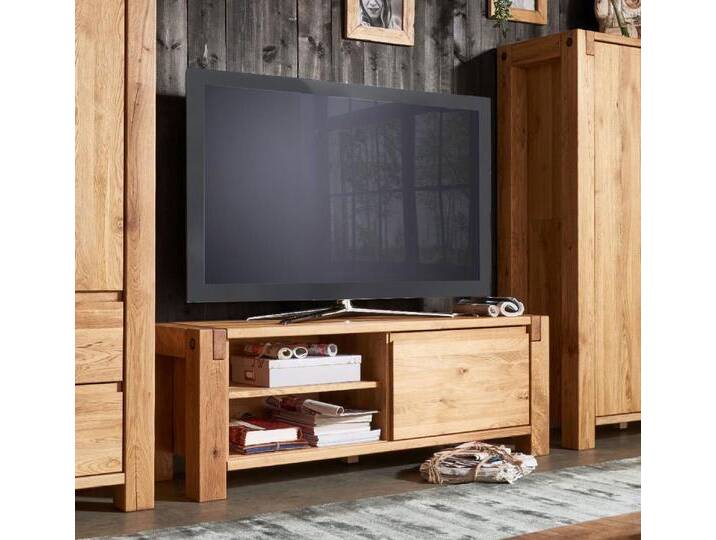 TV Board 139x50cm 'Palermo' Eiche massiv geölt von main-möbel