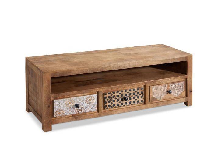 TV Board 140cm 'Kalmar' Mango massiv von main-möbel