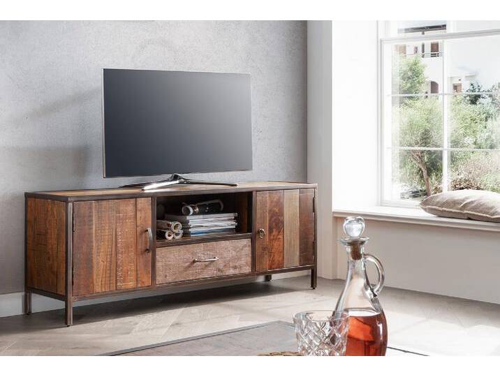 TV Board 150x56cm 'Compton' recyceltes Altholz & Eisen vintage von main-möbel