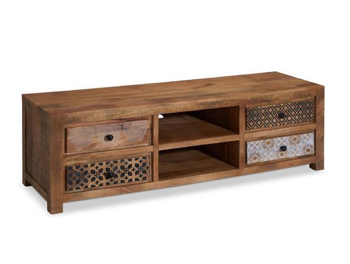 TV Board 160cm 'Kalmar' Mango massiv von main-möbel